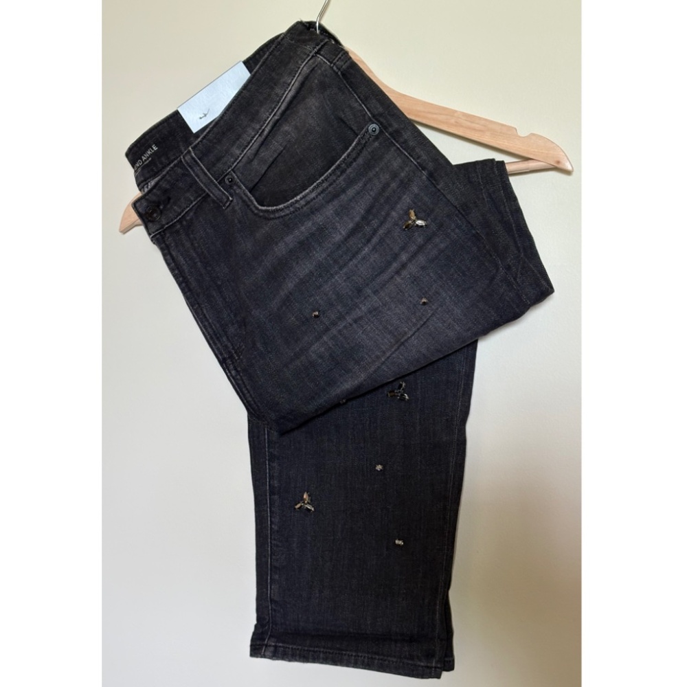 Chico’s - Stone Clusters Boyfriend Ankle Jean in Deep Water Wash | 12 Regular